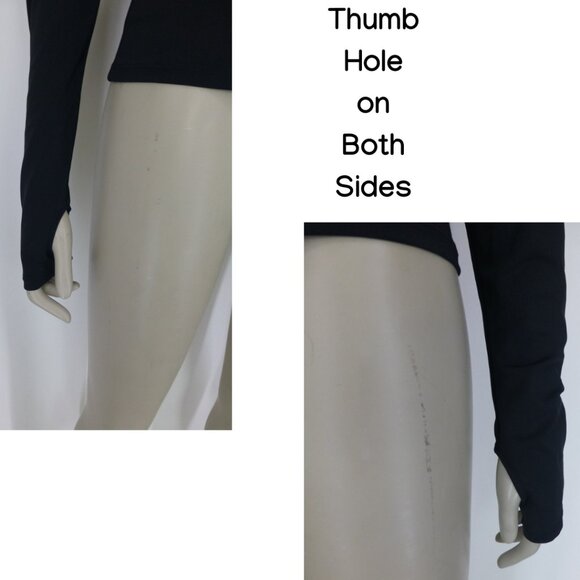 Khy Long Sleeve Thumb Whole Compressed Workout Top (Size S) - Picture 8 of 9